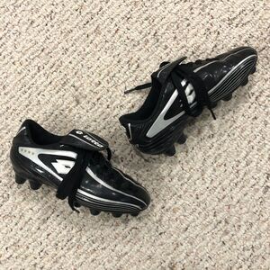 Lotto Soccer Futbol Cleats Shoes Black/Gray Lace Up Punto Flex Low Top Youth 2